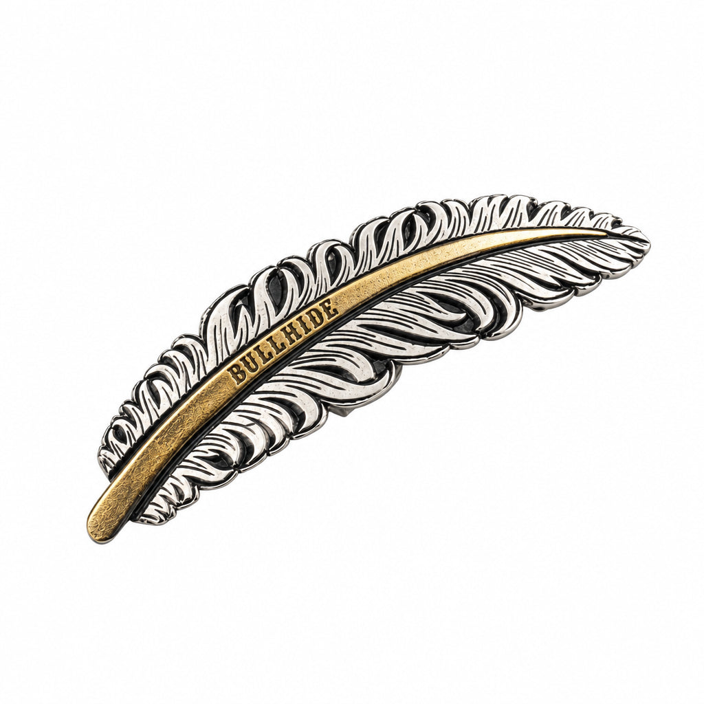 Bullhide Silver & Gold Feather Western Hat Accessory
