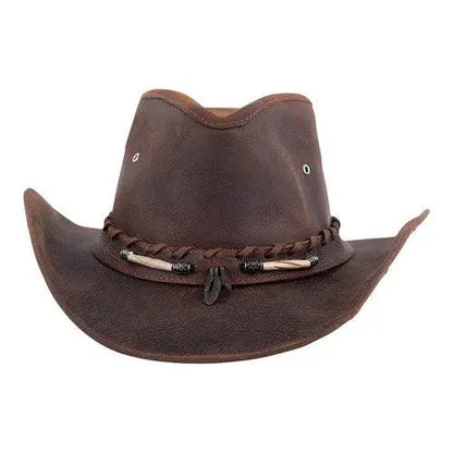 Bullhide Briscoe Leather Cowboy Hat