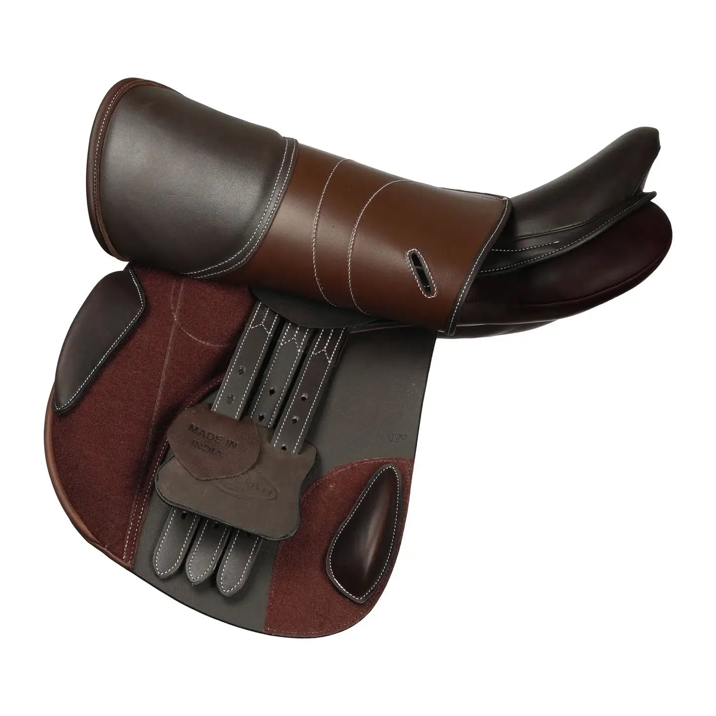 Henri de Rivel Equipe Covered Close Contact IGP Saddle – Flocked Panel (Havana)