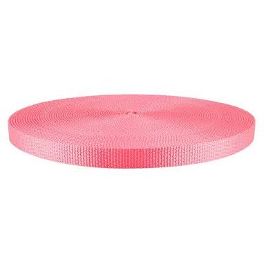 Weaver Leather Classic Nylon Webbing 5/8" (50 yd Roll) in pink color for equine tack and pet gear.
