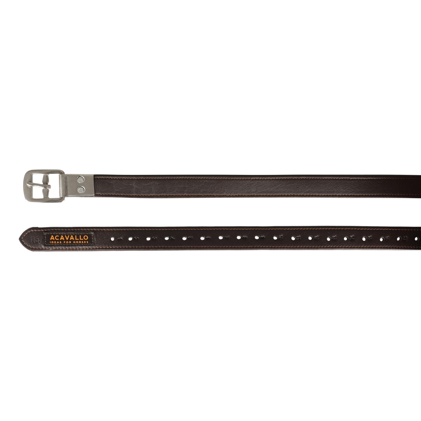 ACAVALLO CALFSKIN STIRRUP LEATHERS WITH INCAPSULATED SHAPED BUCKLE