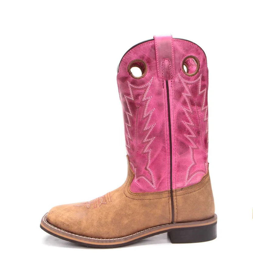 Smoky Mountain Tracie 3920C Kids’ Western Boots – Brown & Pink