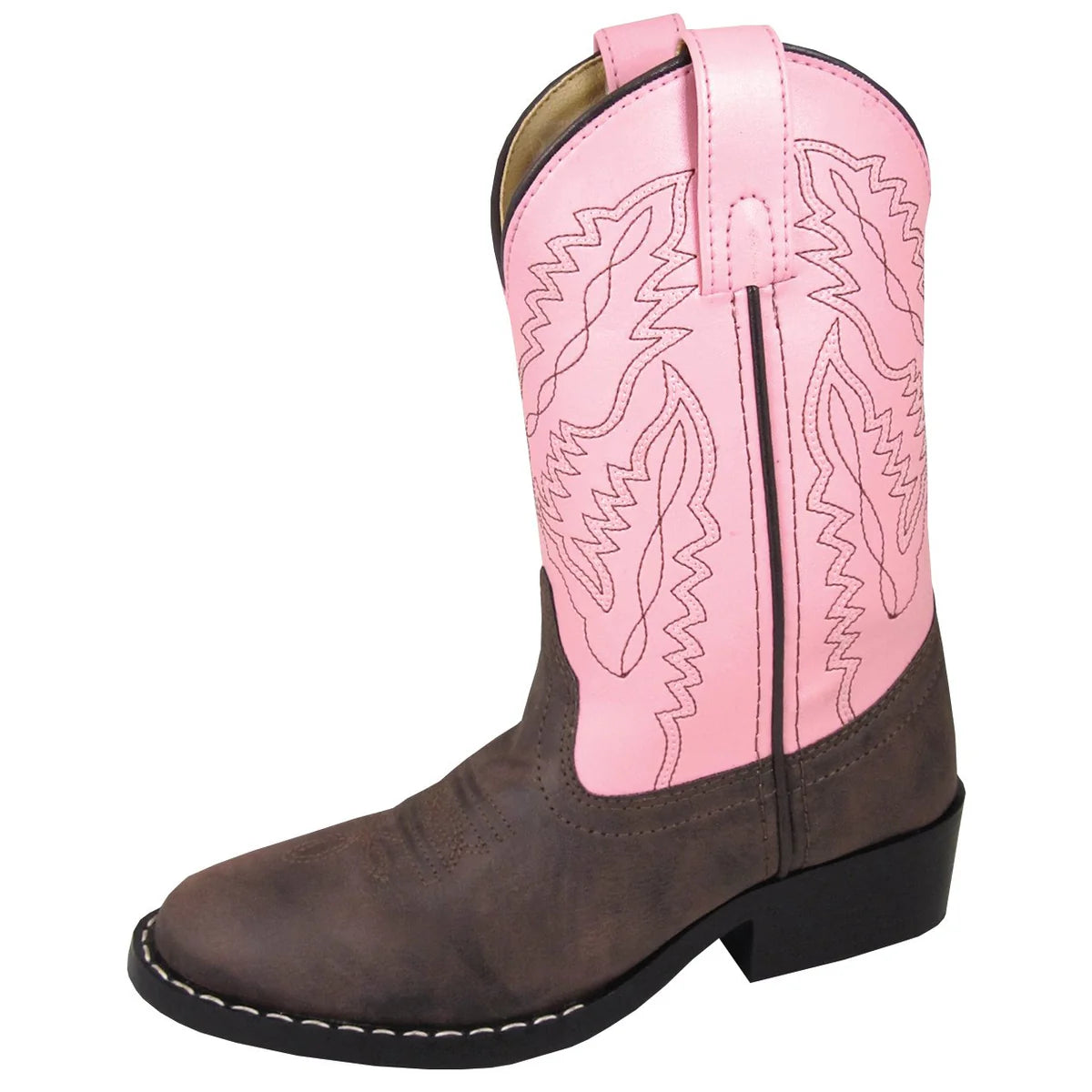 Smoky Mountain 1574 Kids’ Western Boots – Brown/Pink
