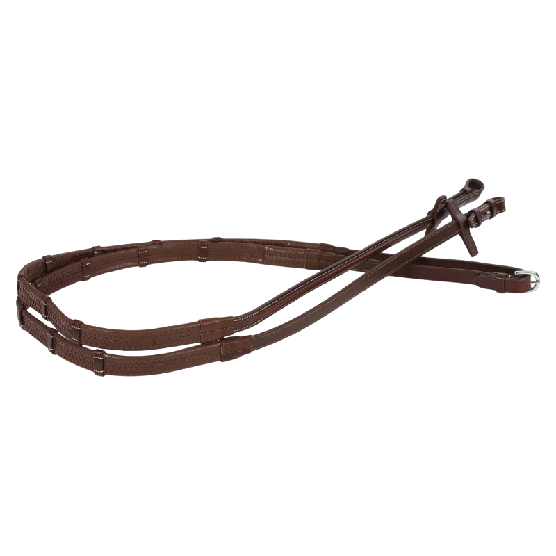 Signature by Antarès Sport Rubber Reins 5/8" with 7 Leather Loops