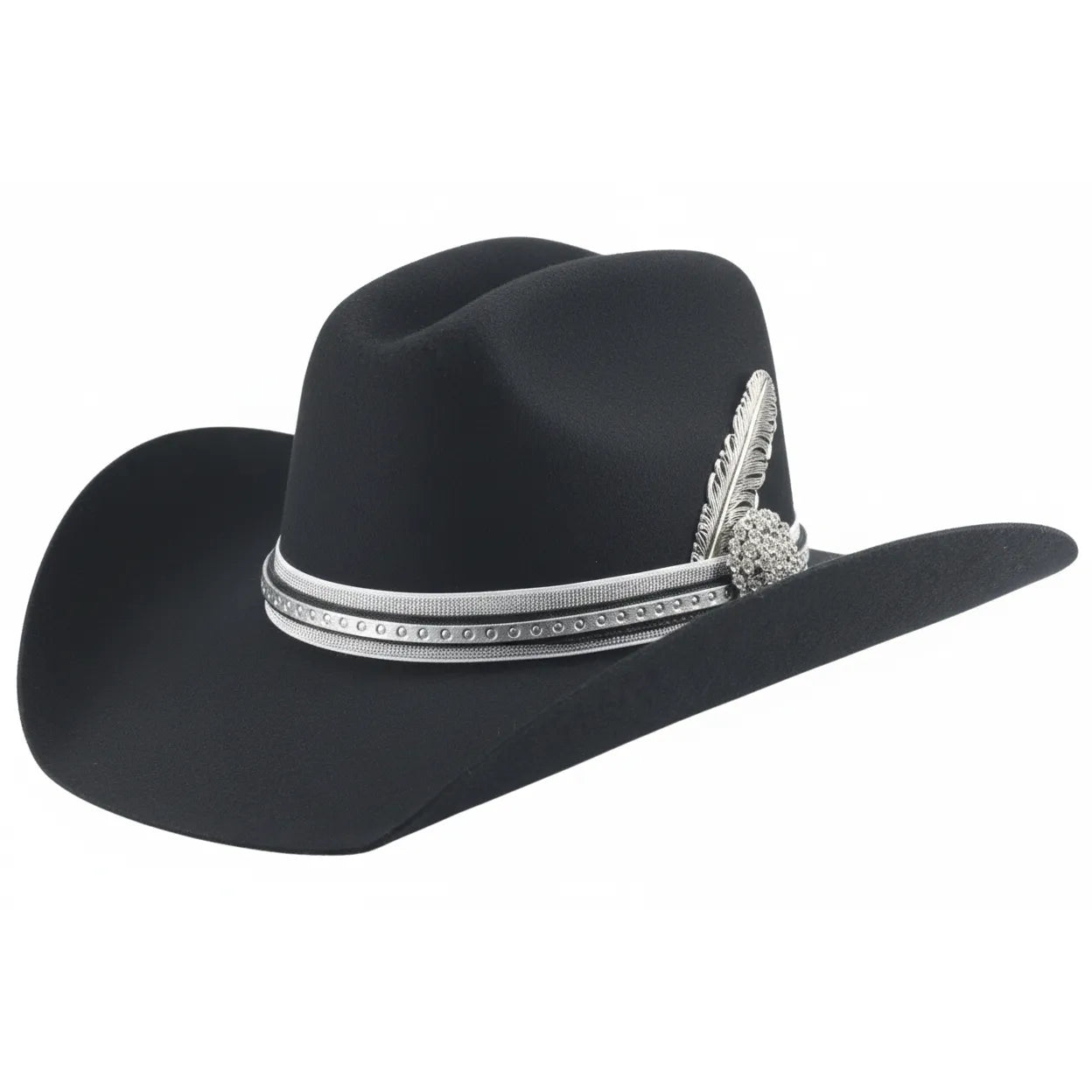 Sombrero vaquero de lana premium Wishful Thinkin' 8X – Negro | Colección de fieltro Rodeo Round Up