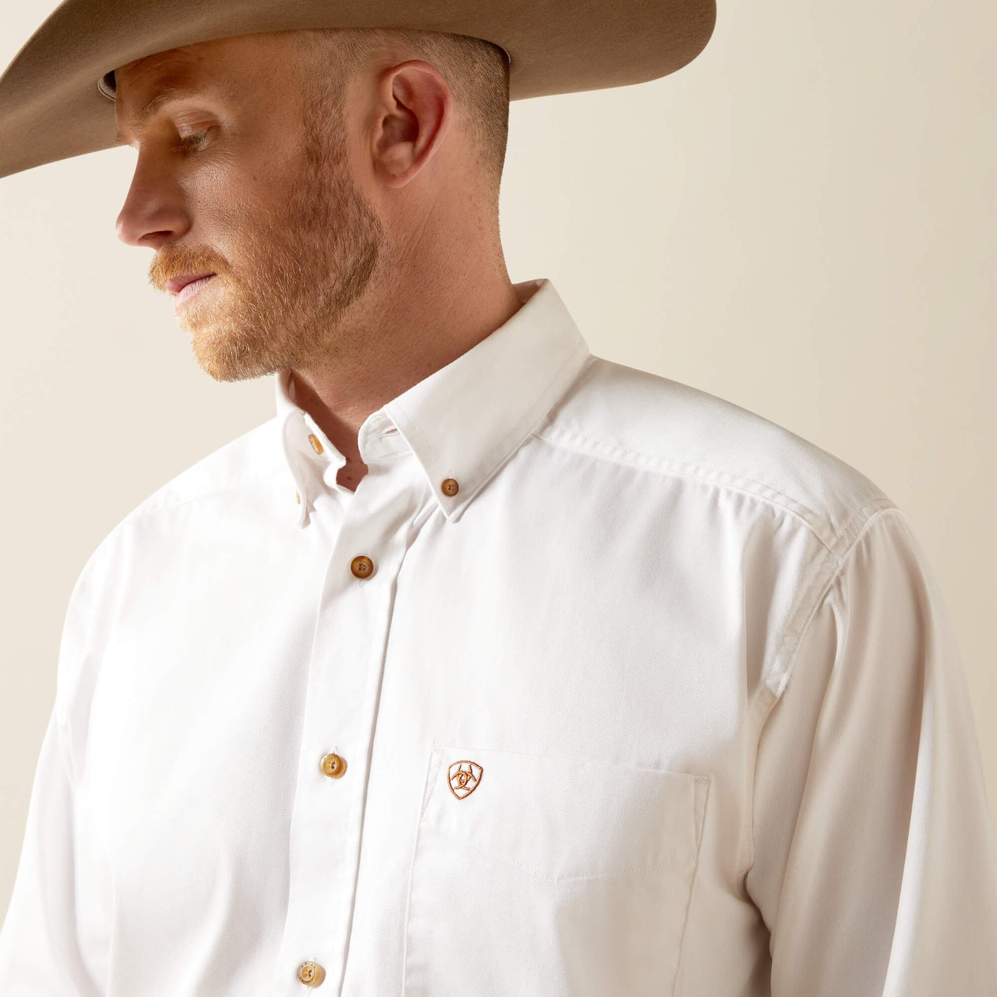 Camisa clásica de sarga lisa de Ariat para hombre