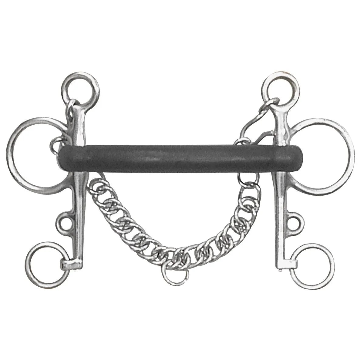 Centaur Hard Rubber Mullen Mouth Pelham Bit