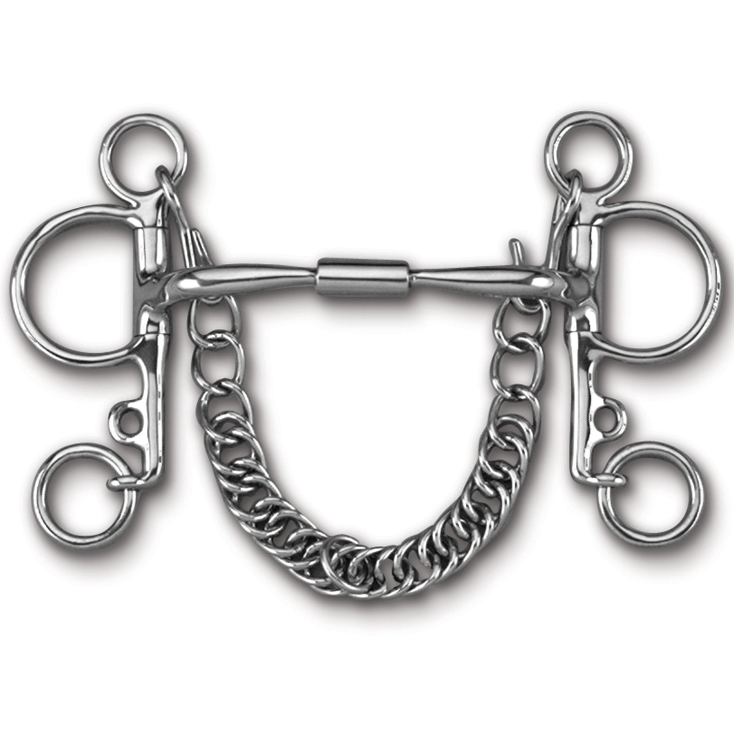 Pelham Bit with Comfort Snaffle Wide Barrel MB 02