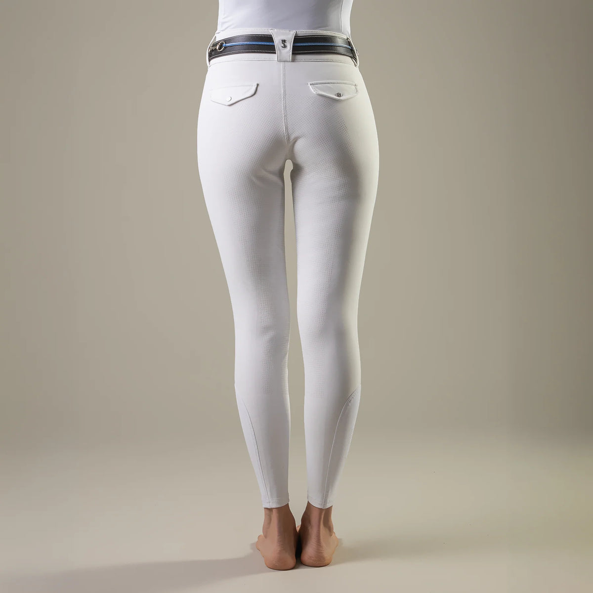 Tredstep Ireland Trace Compression Womens Full Seat Breeches - White