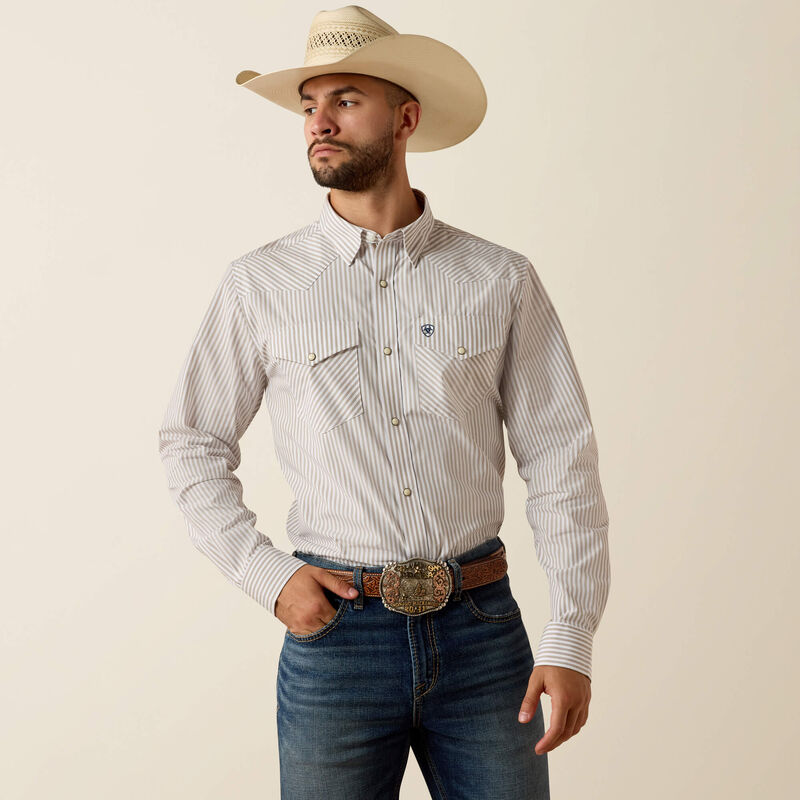 Camisa con broches ajustada Ariat Pro Series Frasier | Camisa de broches vaquera de alto rendimiento para hombre