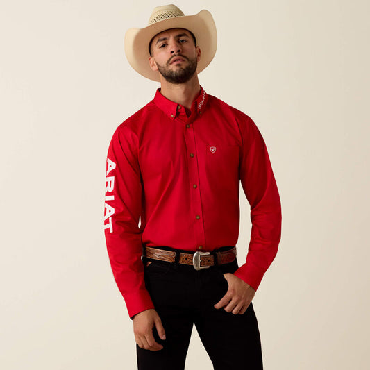 Ariat Team Logo Lightweight Twill Fitted Shirt