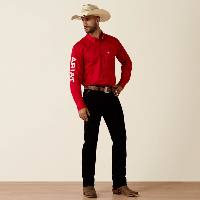 Ariat Team Logo Lightweight Twill Fitted Shirt