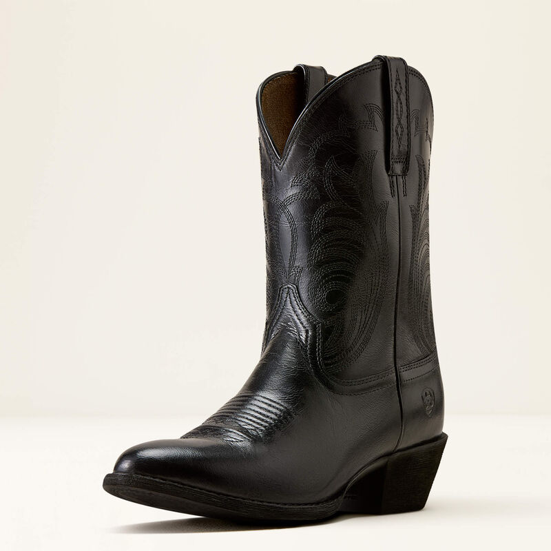 Botas vaqueras de cuero para mujer Ariat Heritage Noir R Toe