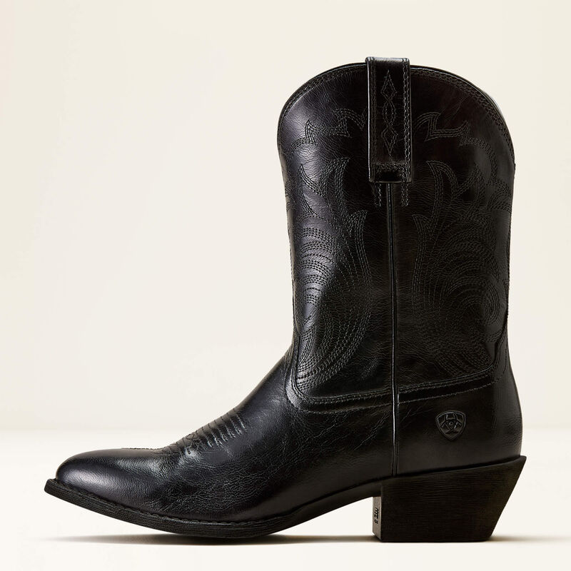 Botas vaqueras de cuero para mujer Ariat Heritage Noir R Toe
