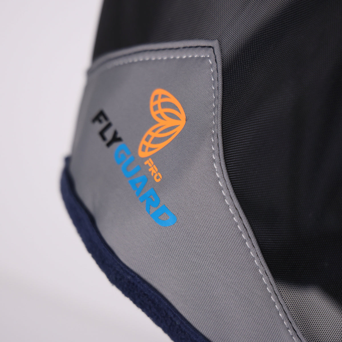 FlyGuard Pro Fine Mesh Fly Mask with Ears & Open Forelock Navy Full