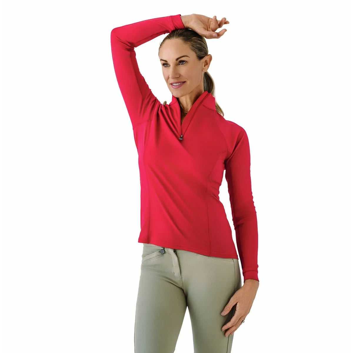 Ovation Women's 1/4 Zip Long Sleeves Sun Shirt image 2