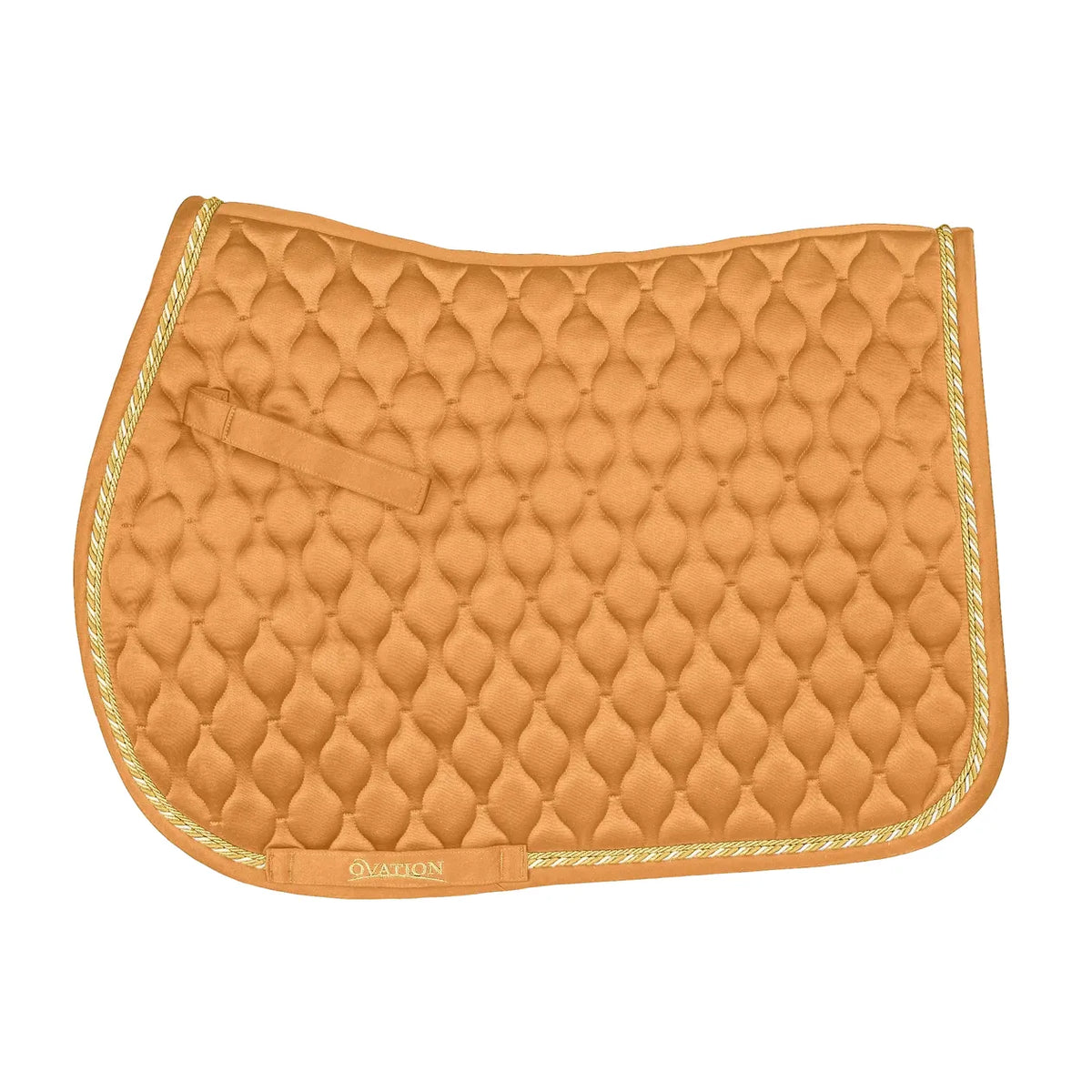 Quilted Satin All-Purpose Saddle Pad Horse - Muted Saffron