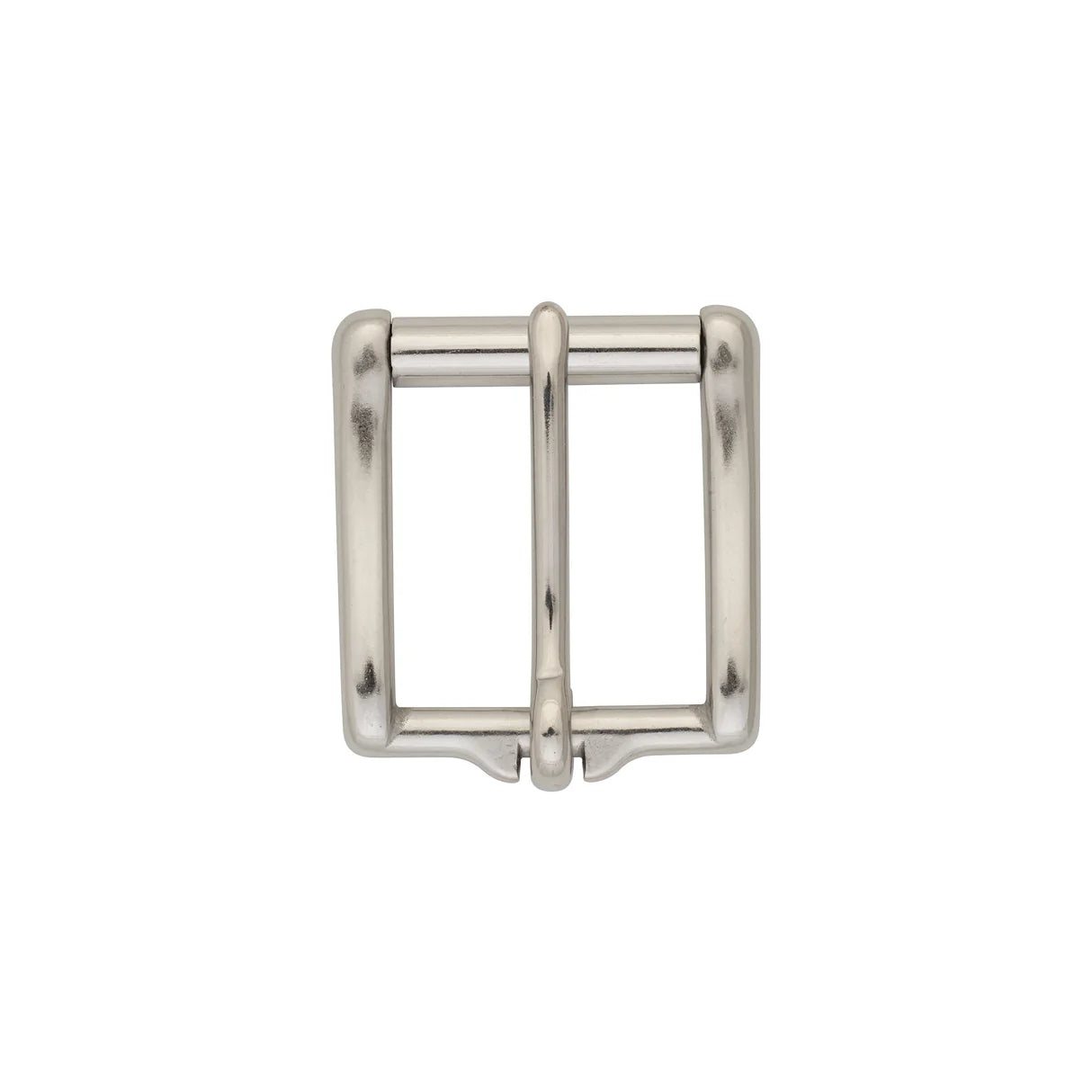 Metallic rectangular ring on a white background