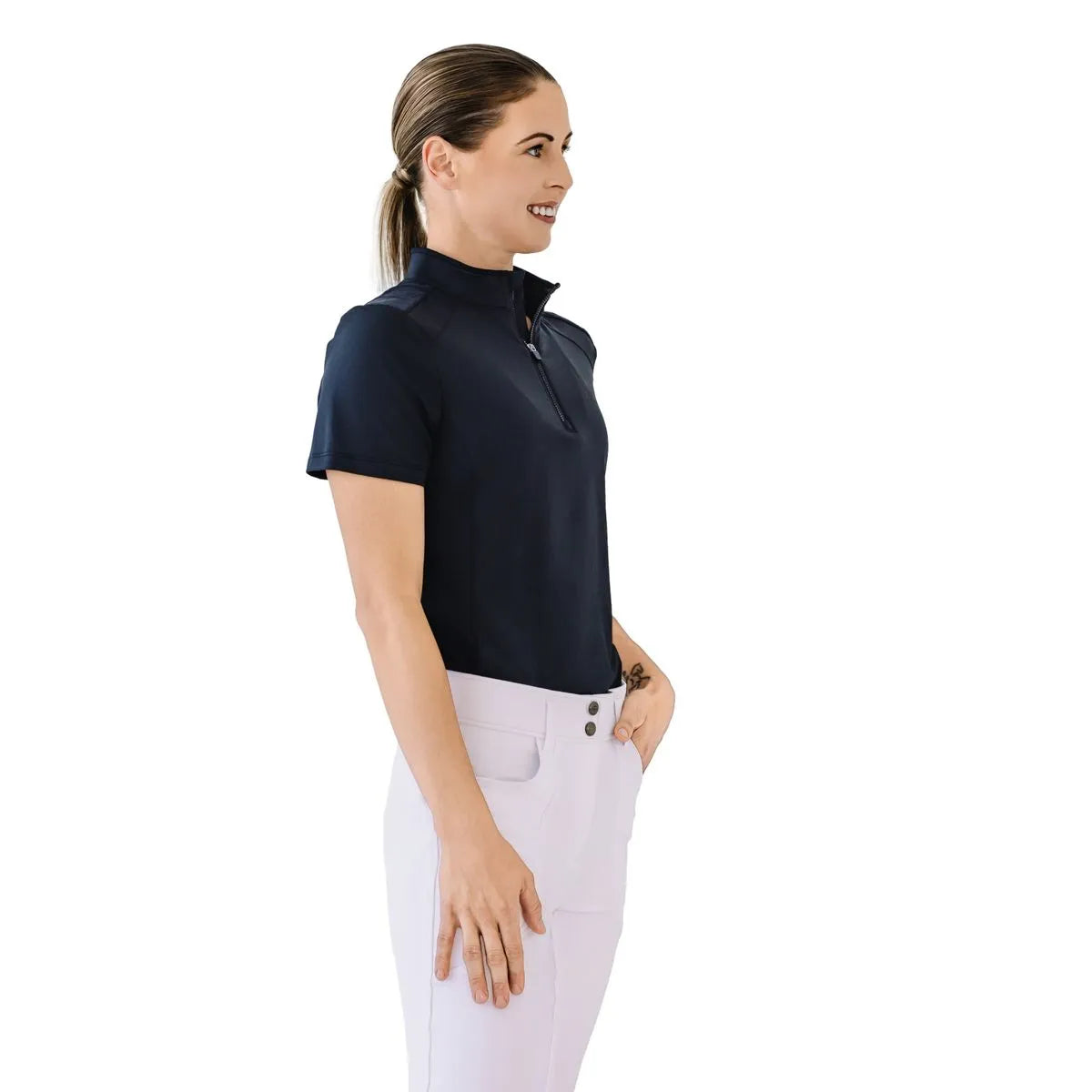 Catago Women's FIR-TECH Quarter Zip Short Sleeve Top image 4
