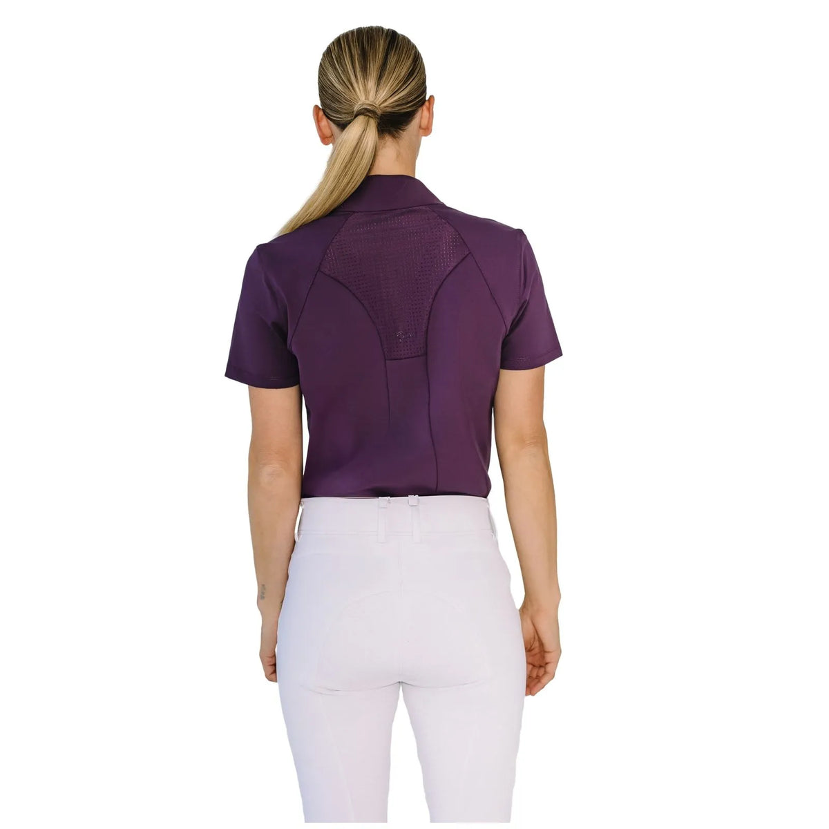 Women’s Thelma Quarter Zip Short Sleeve Top – Plum Perfect