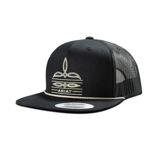 Gorra Ariat con bordado 3D negra