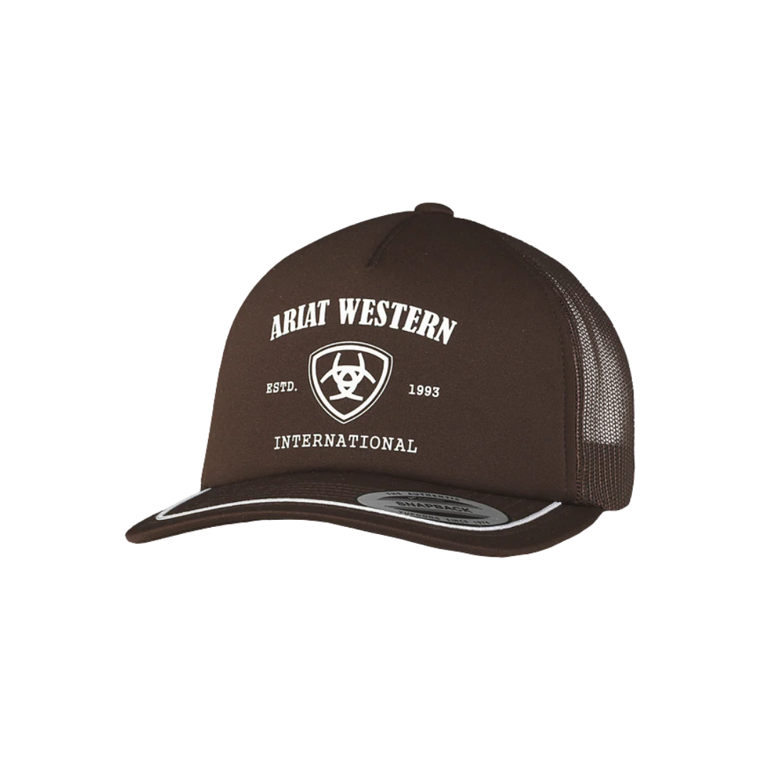 Ariat Men's Screen Print Logo Brown Cap