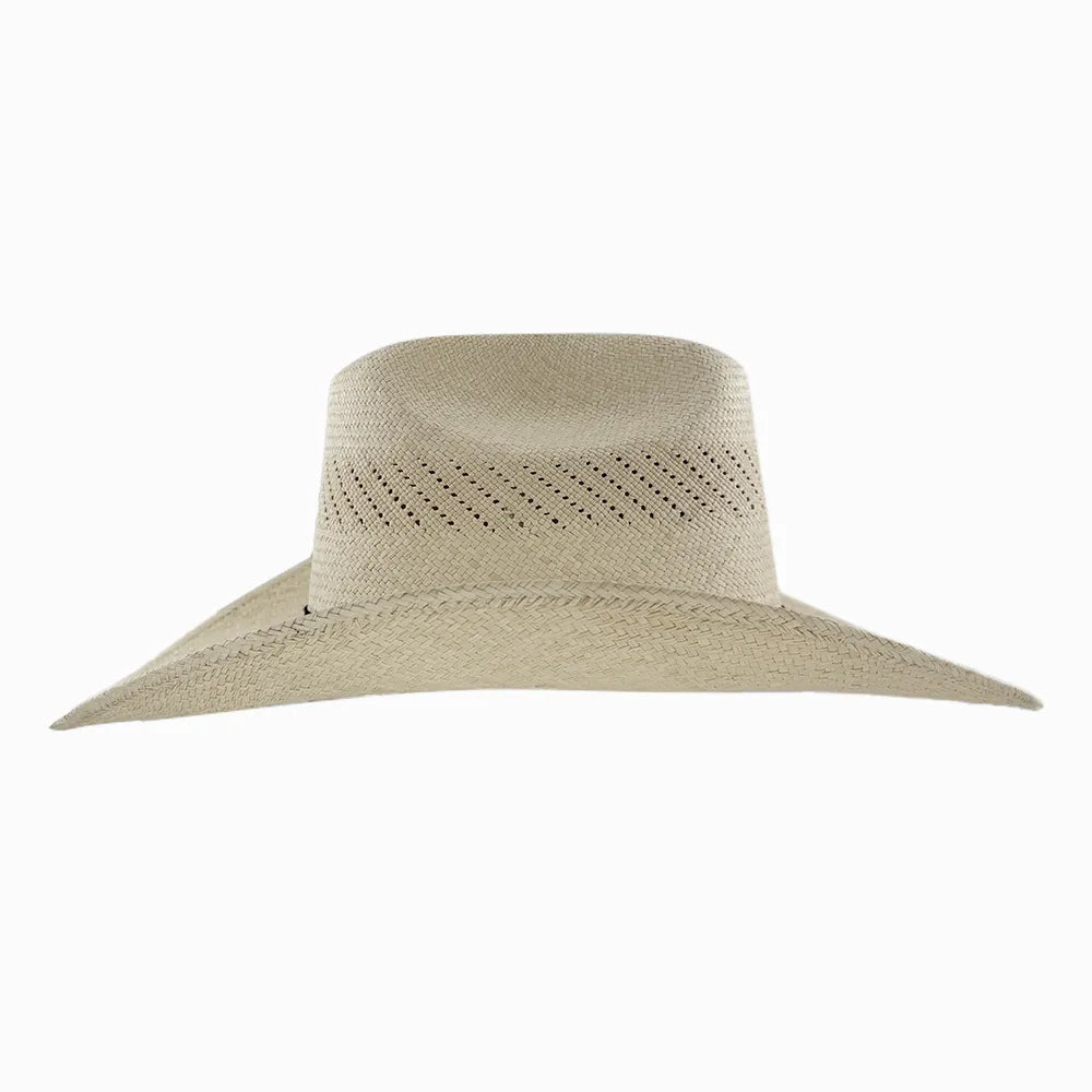 Chase Toquilla Straw Curled Panama Cowboy Hat - Cream