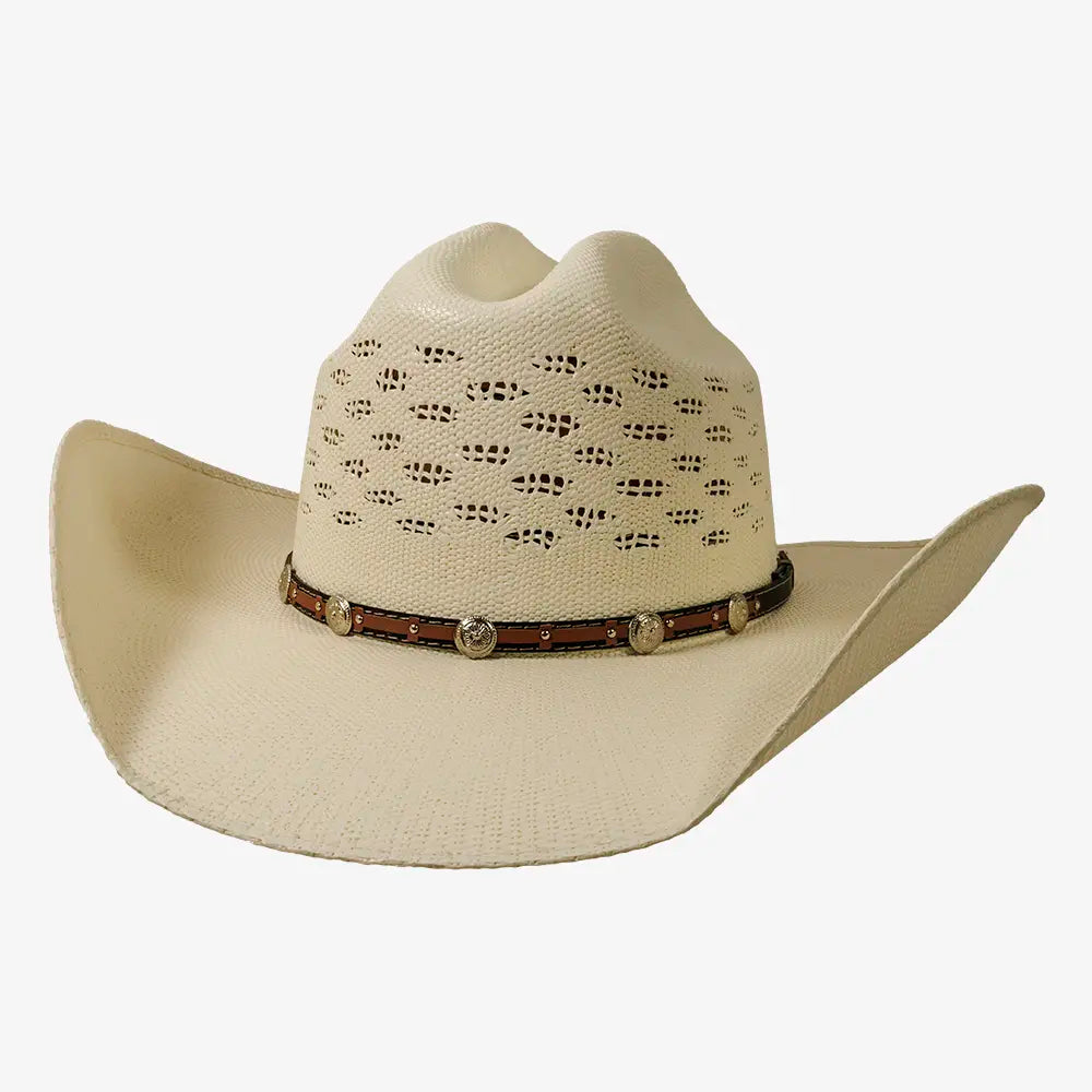 Coyote Men’s Bangora Straw Cattleman Cowboy Hat - Cream