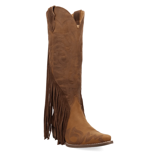 Walk West Women's Leather Fringe Western Boots