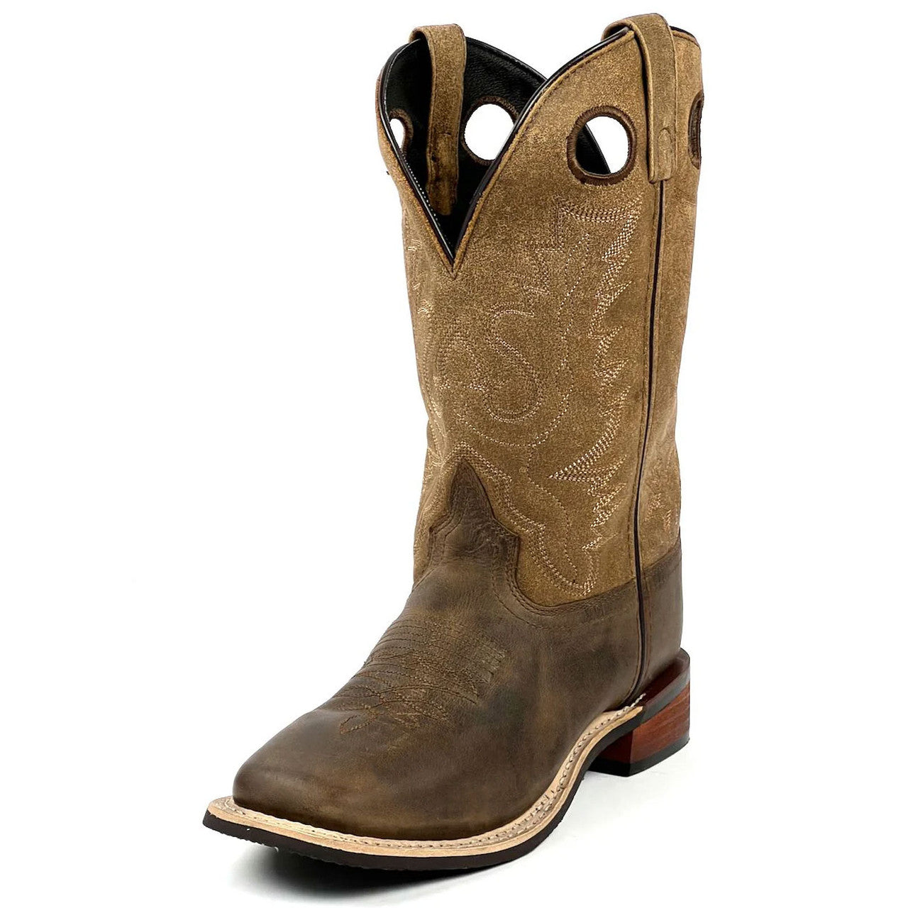 Bota vaquera de punta cuadrada ancha para hombre Smoky Mountain Timber