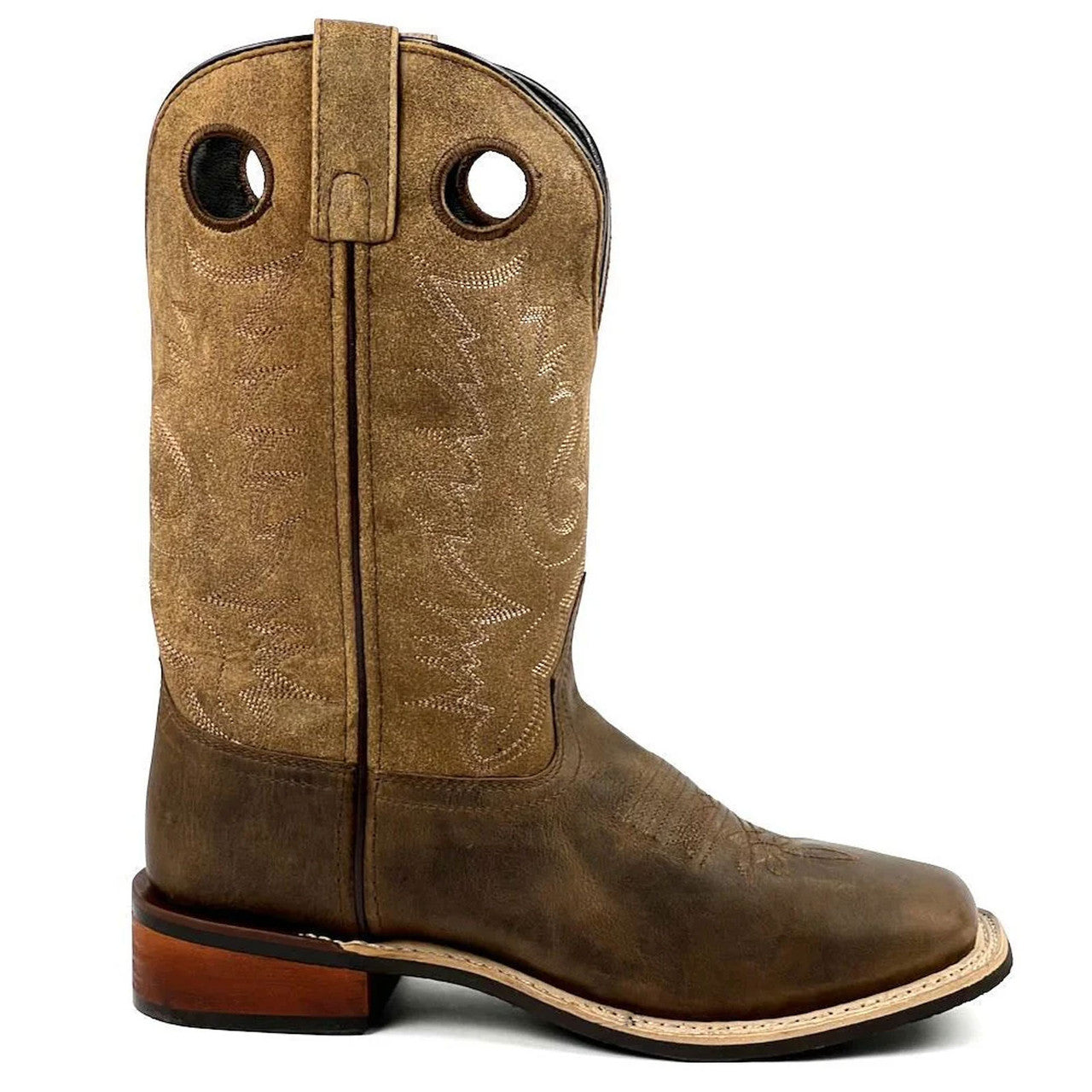 Bota vaquera de punta cuadrada ancha para hombre Smoky Mountain Timber
