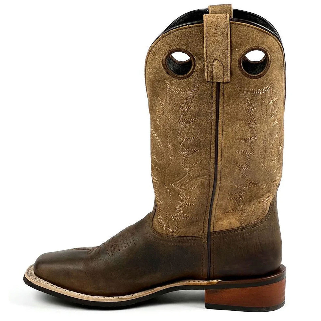 Bota vaquera de punta cuadrada ancha para hombre Smoky Mountain Timber