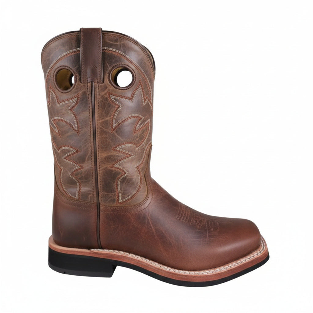 Bota vaquera de punta cuadrada para hombre Bandera de Smoky Mountain