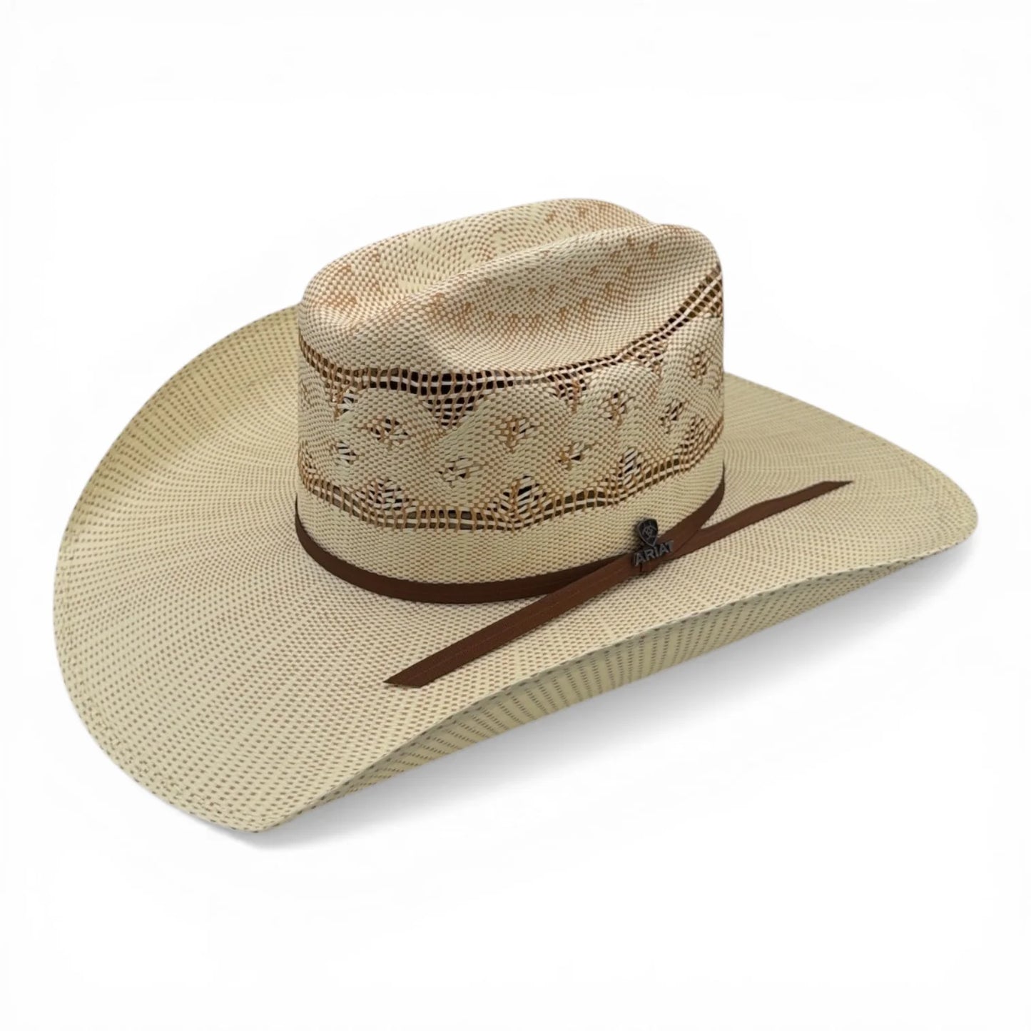 Sombrero vaquero Ariat® SS color marfil para hombre – Banda de sudor de cuero