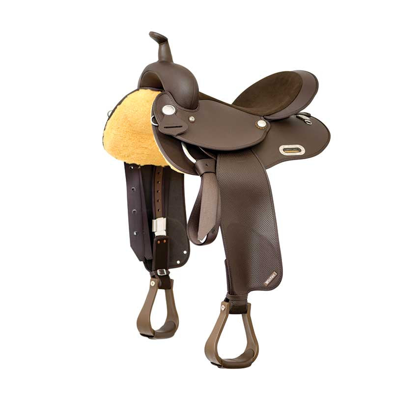 Wintec Barrel Synthetic Saddle – Lightweight Western Barrel Racing Saddle