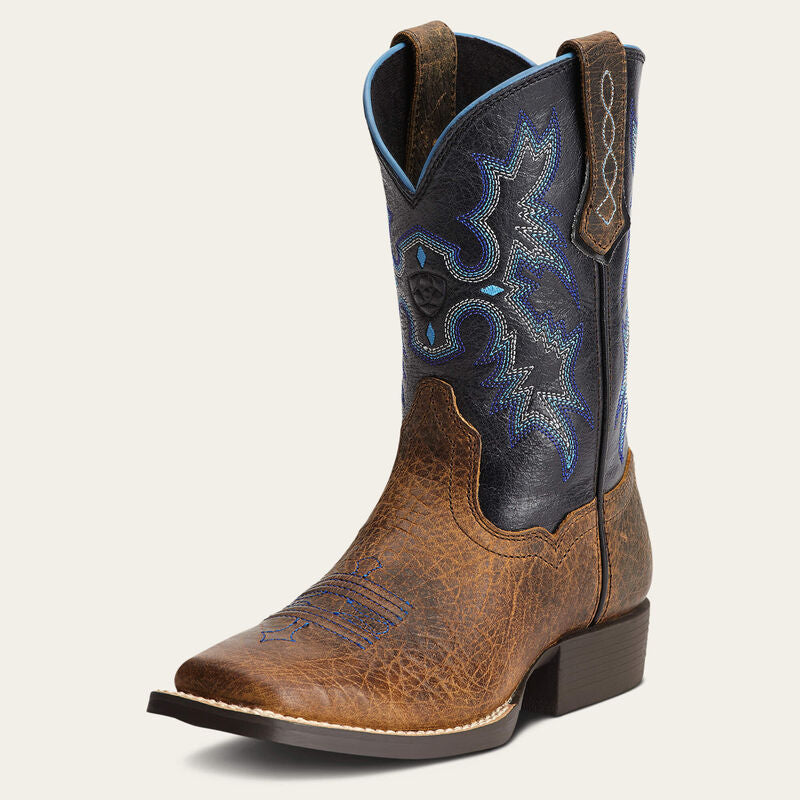 Ariat Tombstone Wide Square Toe Western Boot- Kids