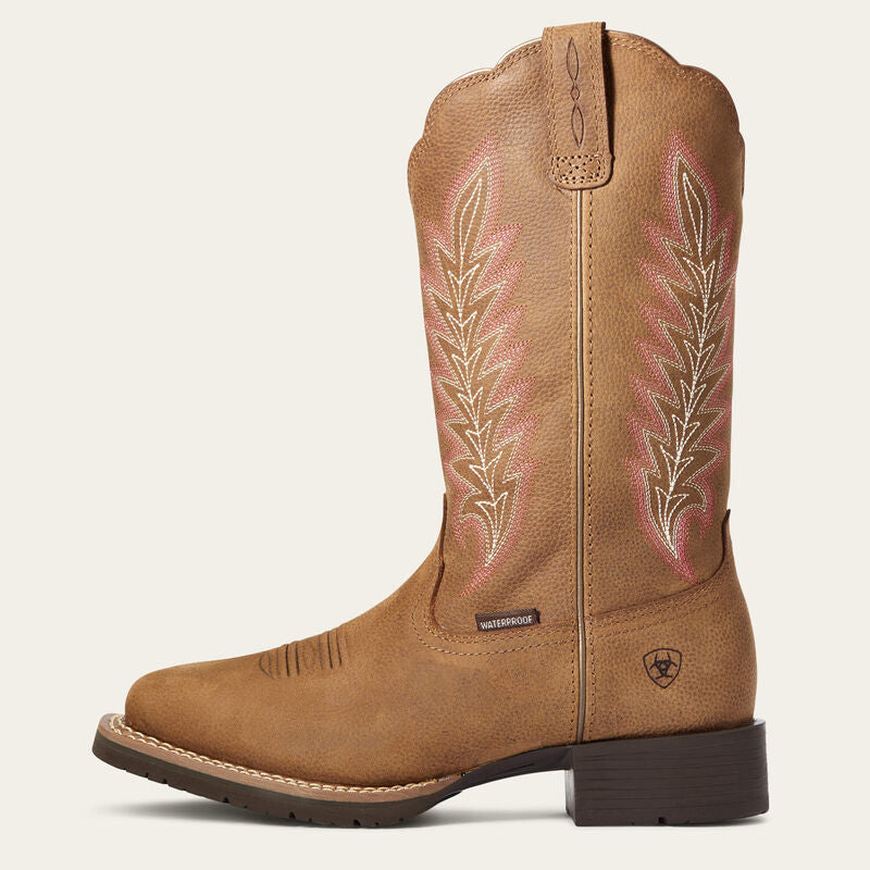 Ariat Women’s Hybrid Rancher Waterproof Western Boot – Pebbled Tan