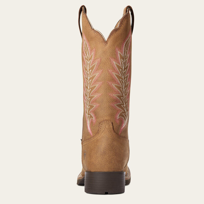 Ariat Women’s Hybrid Rancher Waterproof Western Boot – Pebbled Tan