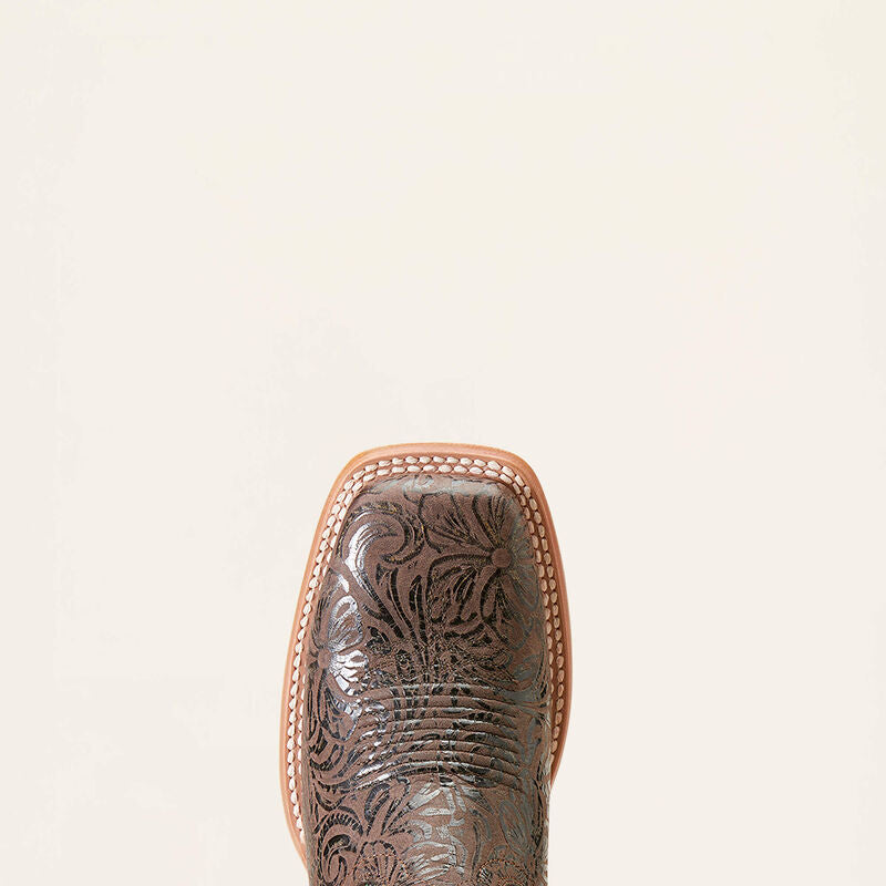 Ariat Women’s Frontier Farrah Floral Emboss Western Boot – Wide Square Toe