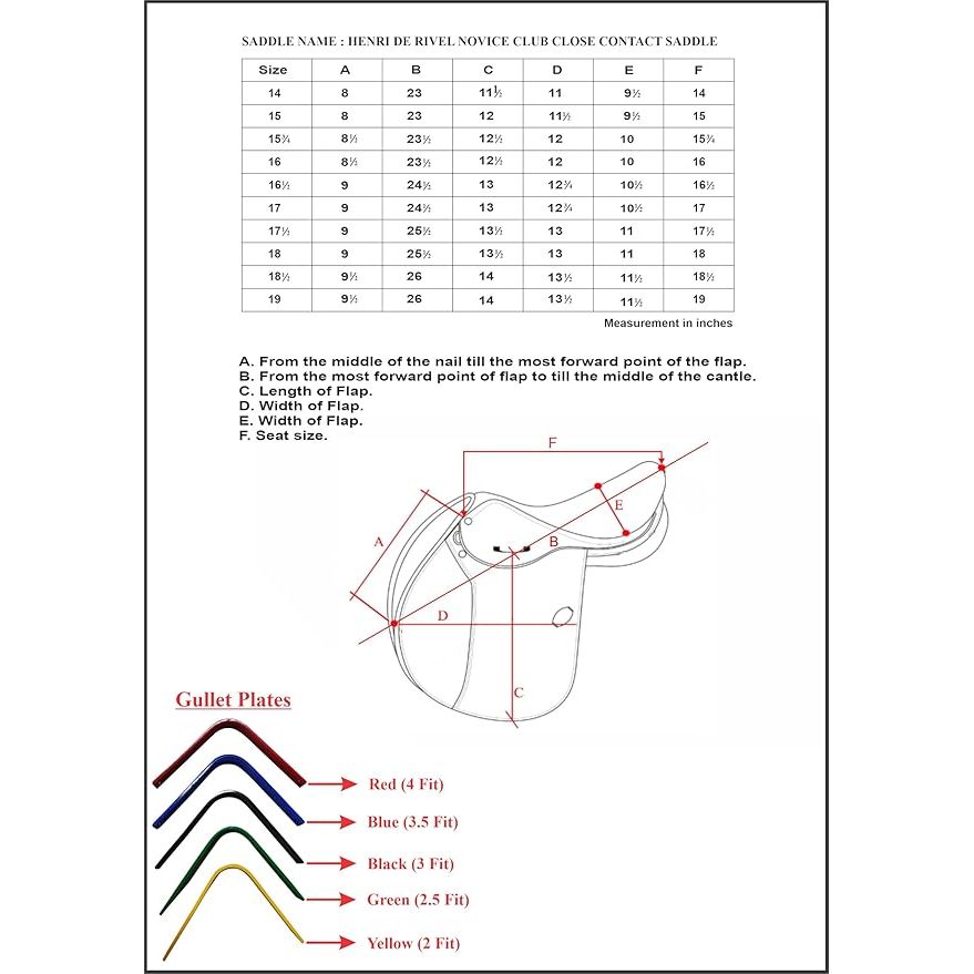 Henri de Rivel Novice Club Close Contact Saddle – Beginner/Equitation Jumping Saddle