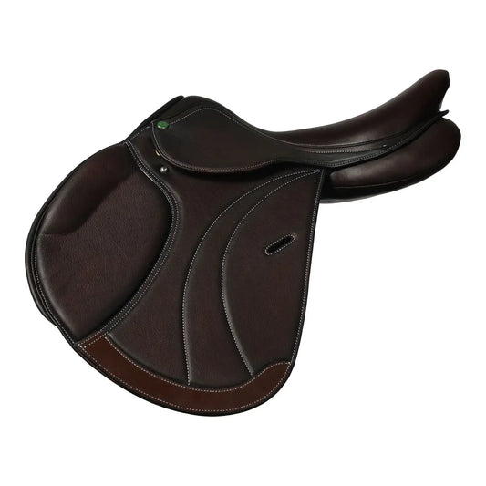 Henri de Rivel Equipe Covered Close Contact IGP Saddle – Flocked Panel (Havana)