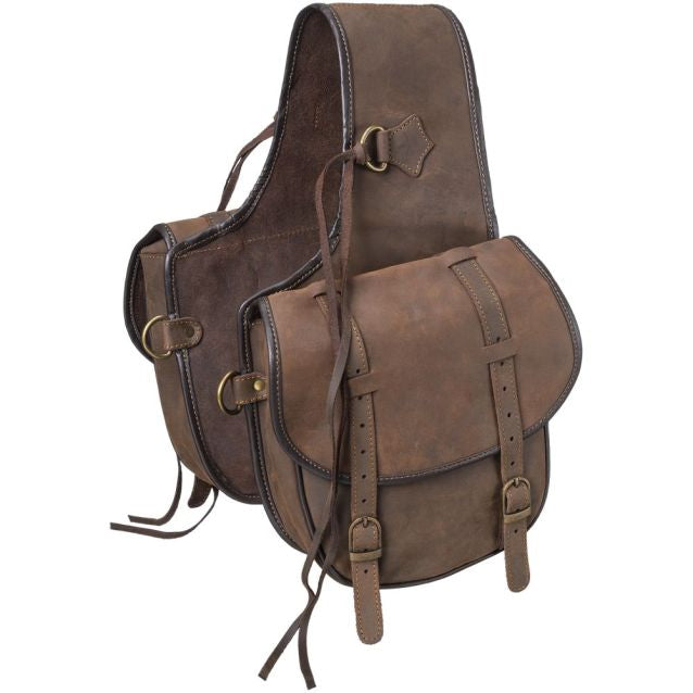 Tough‑1 Soft Leather Saddle Bag