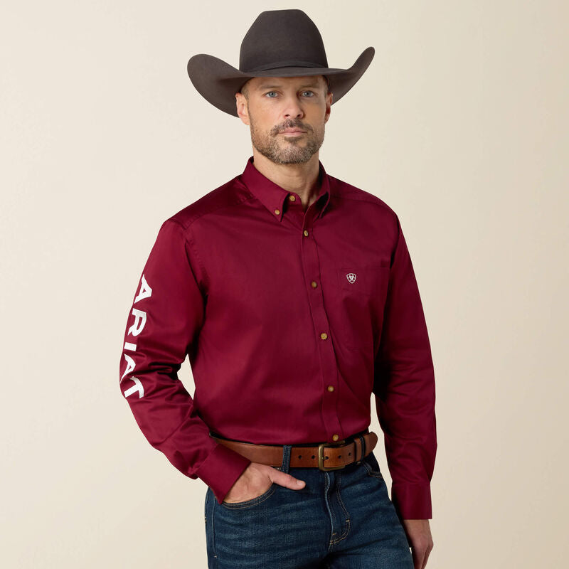 Team Logo Twill Classic Fit Shirt – Men’s Casual & Equestrian Logo Shirt