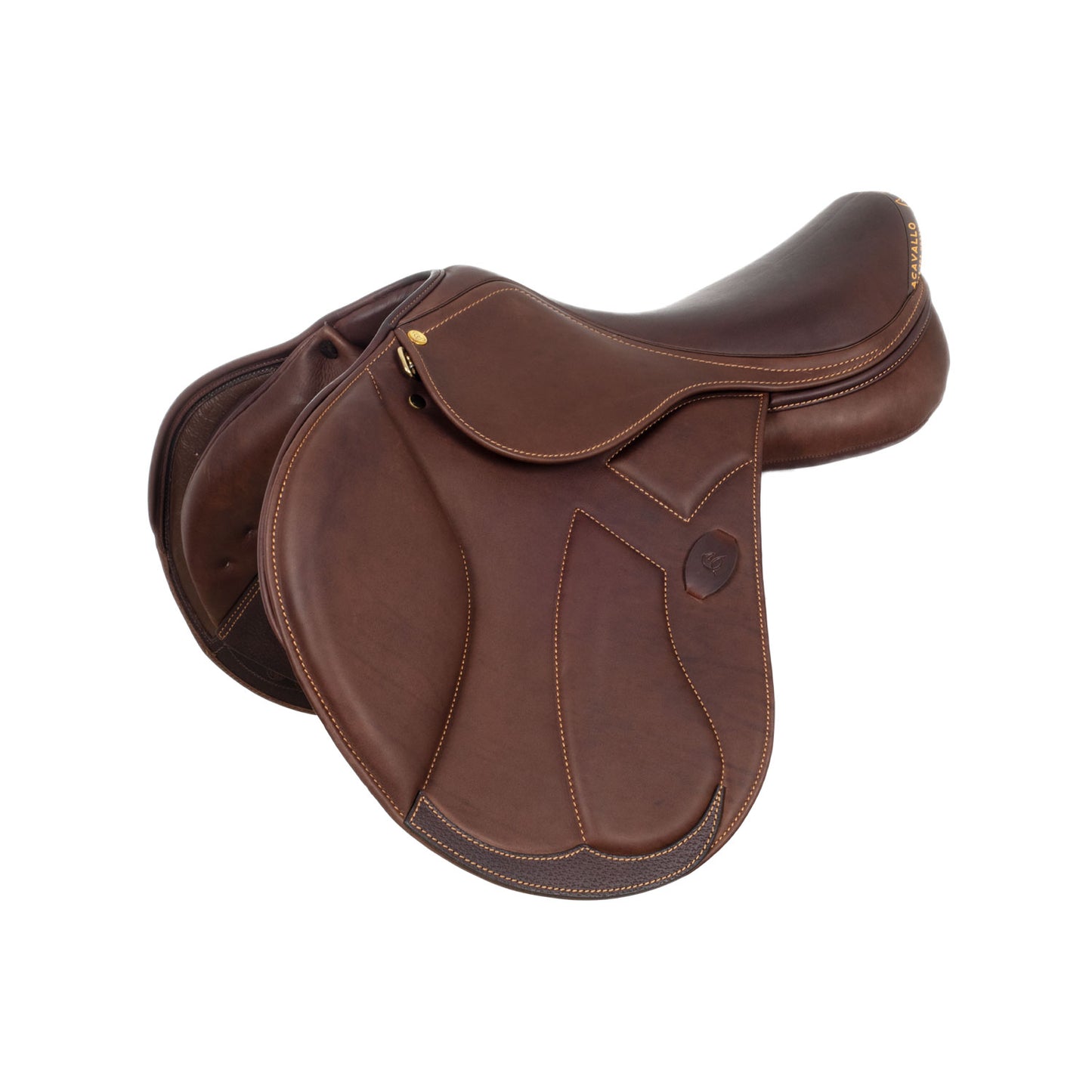 ACAVALLO MODIGLIANI JUMPING SADDLE WITH FLOCKED PANELS