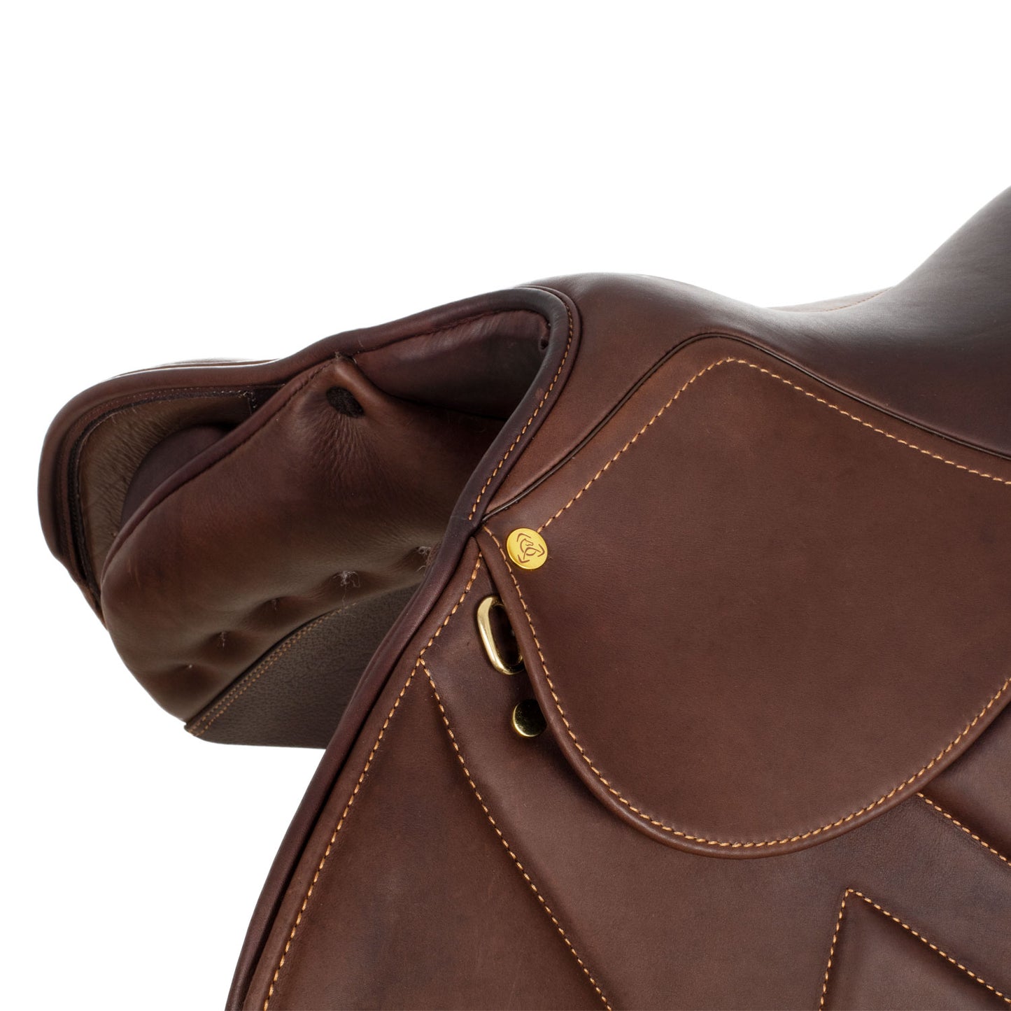 ACAVALLO MODIGLIANI JUMPING SADDLE WITH FLOCKED PANELS