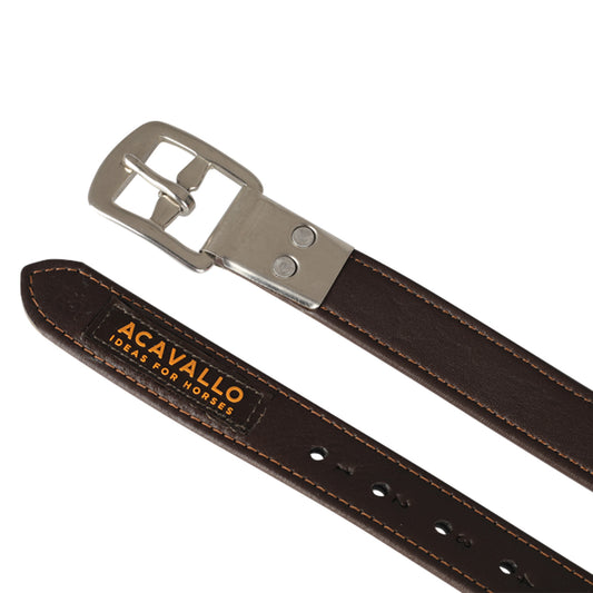 ACAVALLO CALFSKIN STIRRUP LEATHERS WITH INCAPSULATED SHAPED BUCKLE