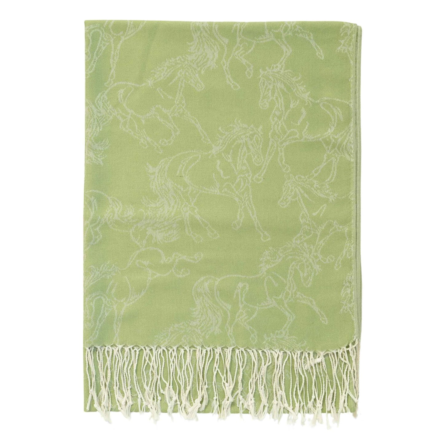AWST Int’l “Lila Linear Horses” Pashmina Scarf (28″ × 72″)