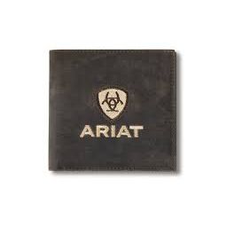 Ariat Large Bifold Wallet – Brown Crazy Horse Leather Western Wallet