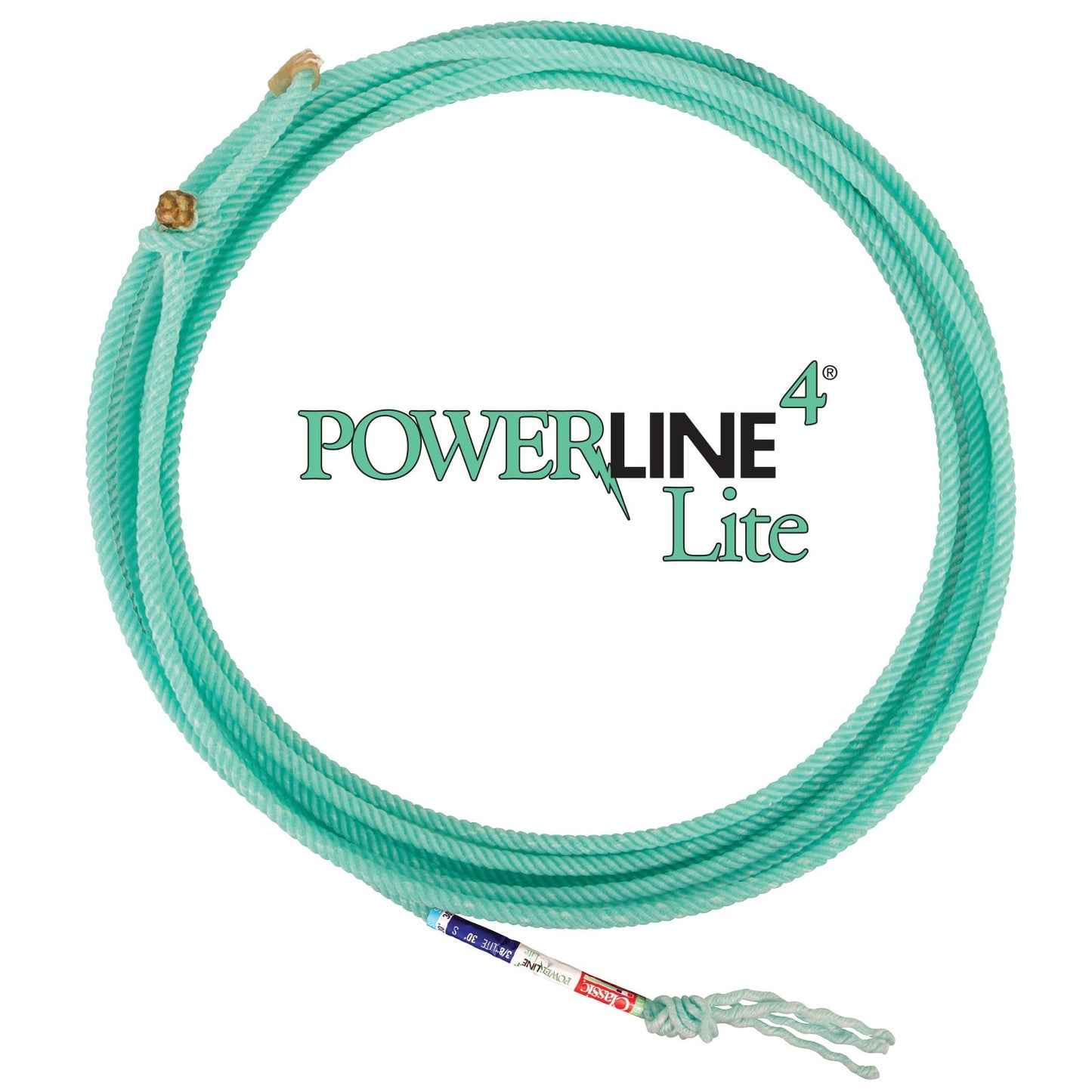 Powerline4® Lite Team Rope – 35′ Heel (3/8″, 4‑Strand w/ CoreTech™)