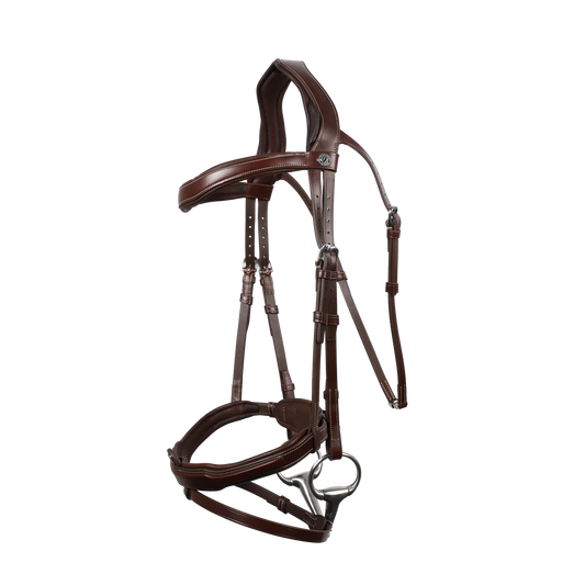 Signature by Antarès Sport Flash Noseband Snaffle Bridle – Buffalo Leather